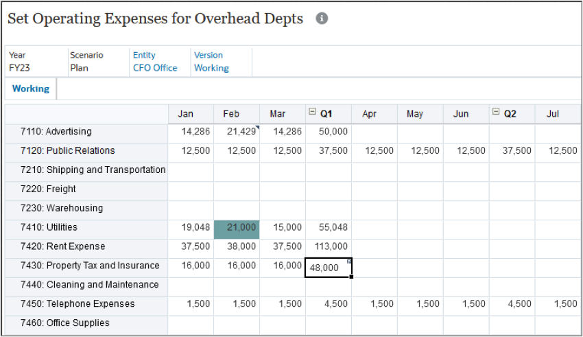 Expense Form with Attachment on Cell Highlighted